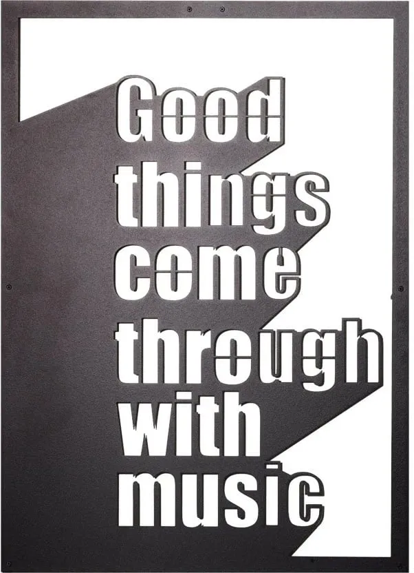 Aksesor dekorativ metalik për mur Wallity, Good Things - 2