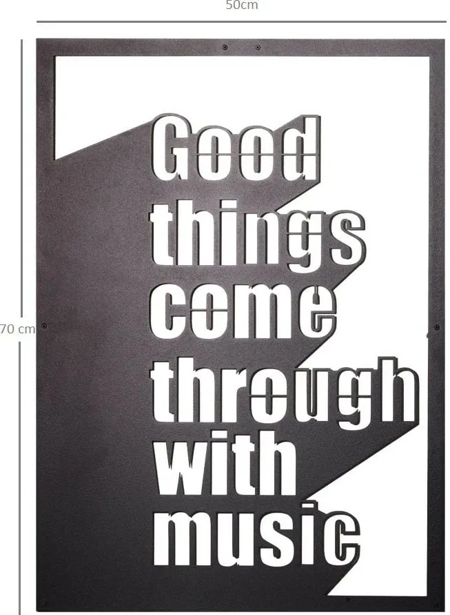 Aksesor dekorativ metalik për mur Wallity, Good Things - 3