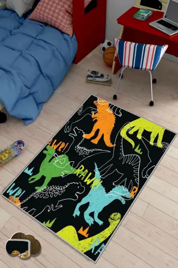 Qilim shumëngjyrësh me dinosaurë, 80x120cm, Conceptum Hypnose, EXFAB118