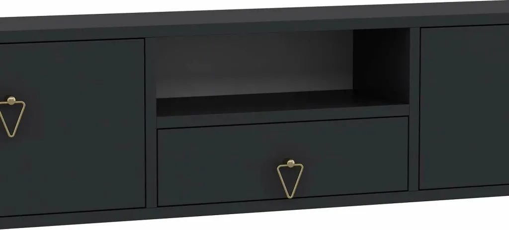 Komodë TV Skye Decor, anthracite, gold, 1303-DROP-1 - 6