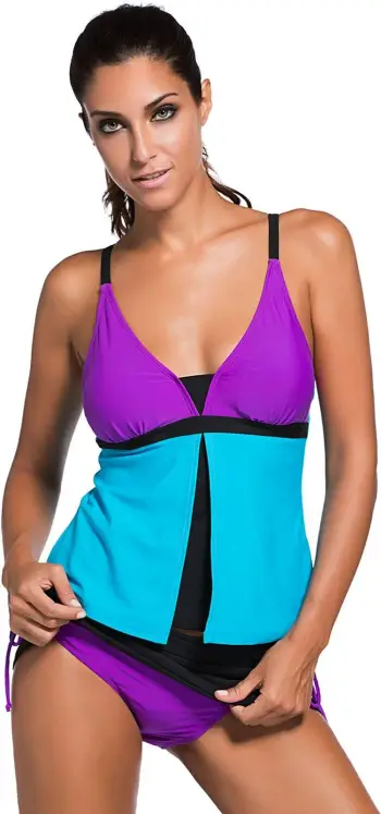 Monokini Jumeon, MS419652, ngjyrë e zezë, vjollcë, tyrkiz