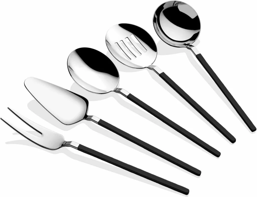 Set shërbimi 5 copë, Hermia Concept, Carre, argjend e zi - 1