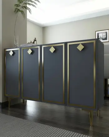 Konsolë Skye Decor, anthracite, gold, 8159KM-1