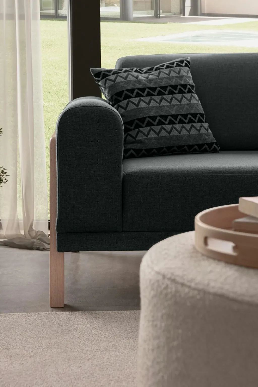 Këndare Atelier del Sofa, ngjyrë anthracite, Relax Right - 7