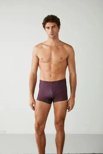 Slip short Jumeon, ngjyrë burgundy, Medit Lyc