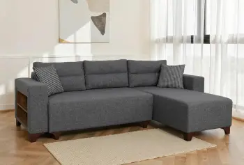 Kënd-sofë krevati Tloft Mini, ngjyrë gri, Atelier del Sofa