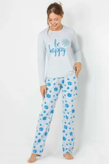 Set pizhamash për gra, Jumeon, 002-000816, blu, marl