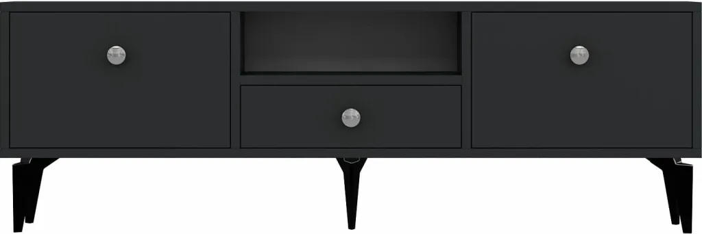 Komodë për TV Skye Decor, 1300-DROP-1, antracit, argjend - 3