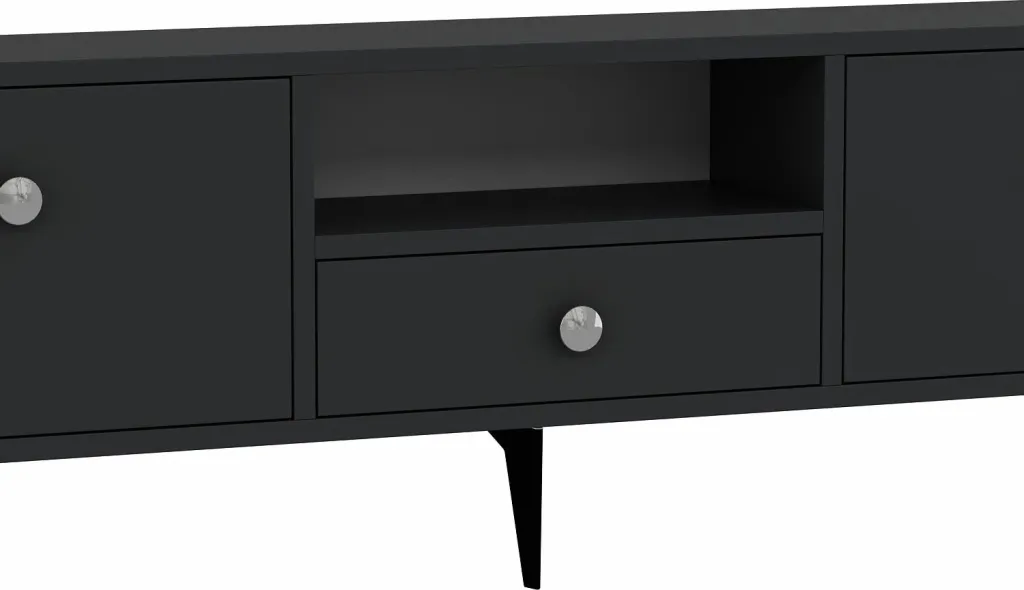 Komodë për TV Skye Decor, 1300-DROP-1, antracit, argjend - 6