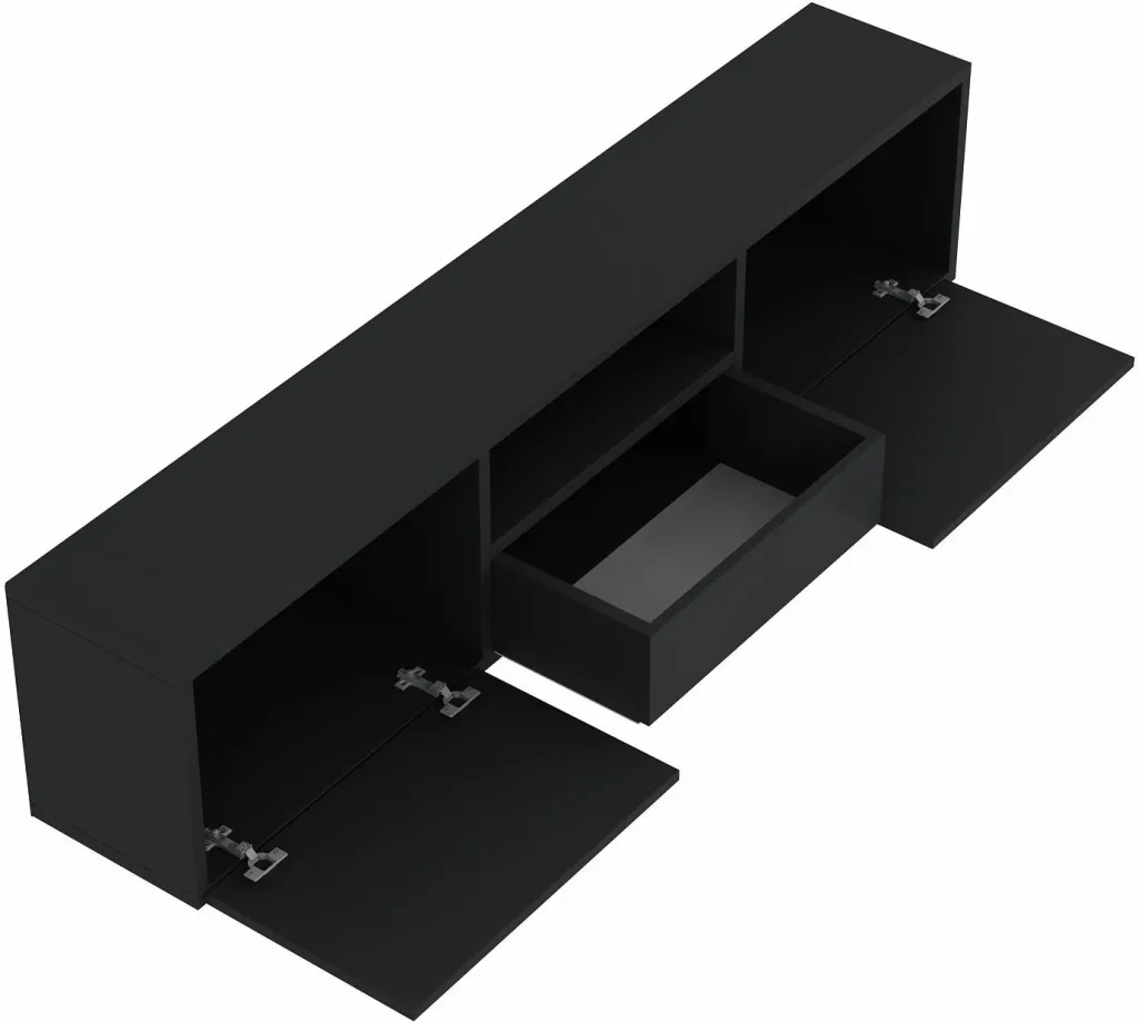 Komodë për TV Skye Decor, 1300-DROP-1, antracit, argjend - 7