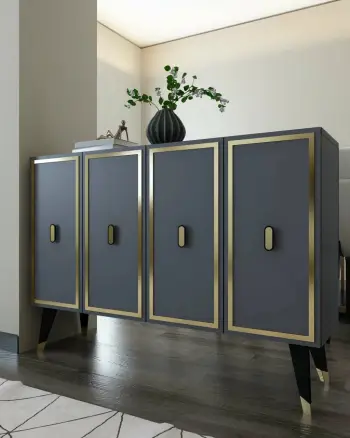 Konsol Skye Decor, anthracite, e zezë, ari, 8173KM-32
