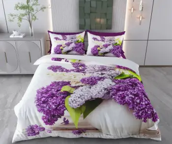 Set mbulesë jorgani teke, L'Essentiel Linge de Maison, lule të egra