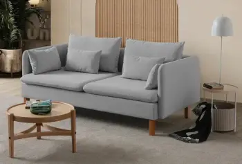 Divan treshe Flexy, Atelier del Sofa, ngjyrë gri