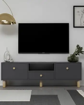 Komodë TV Skye Decor, anthracite, sapphire oak, 1310-DROP-1