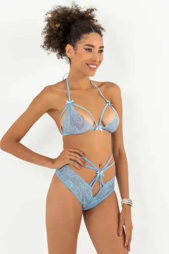 Babydoll ngjyrë kaltër Jumeon, 012-000010, XL/XXL