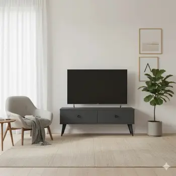 Komodë TV Mona 120, ngjyrë antracit, Skye Decor