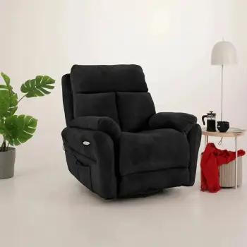 Karrige relaksuese elektrike me masazh, ngjyrë e zezë, Atelier del Sofa, Comfera