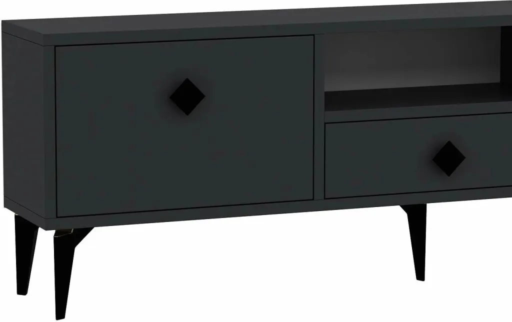 Komodë TV Skye Decor, anthracite, e zezë, 1304-DROP-1 - 5