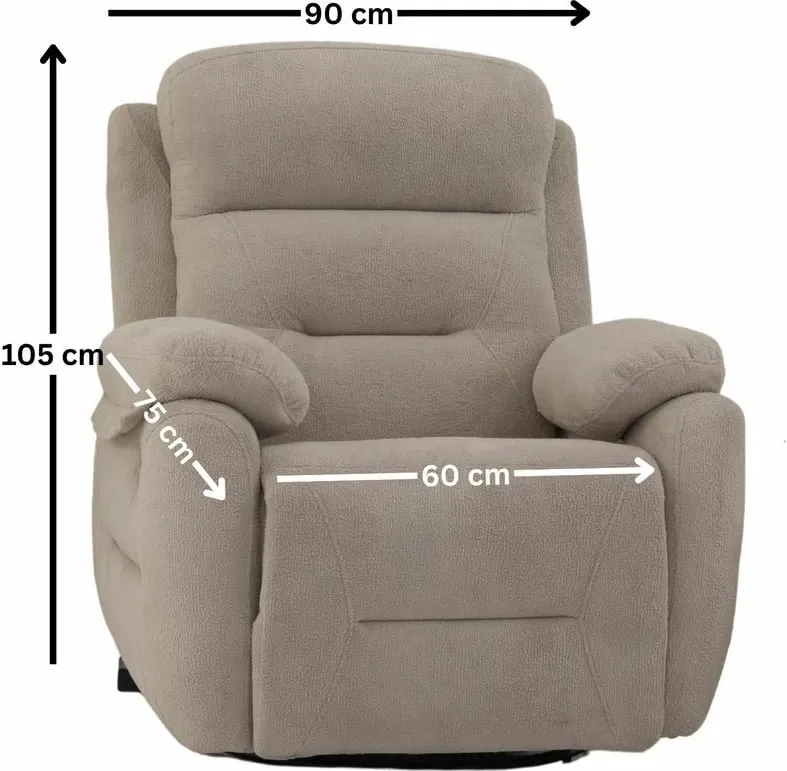 Karrige relaksuese elektrike Comfort, krem, Atelier del Sofa - 10