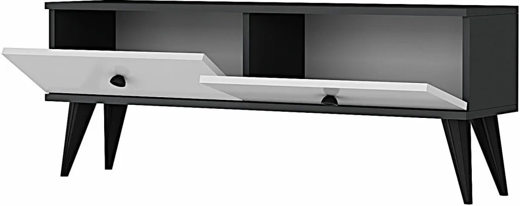 Komodë TV Skye Decor, Mona 120, antracit, e bardhë - 7