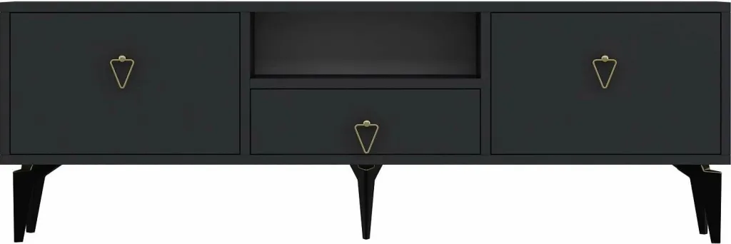 Komodë TV Skye Decor, 1302-DROP-1, antracit, ari - 3