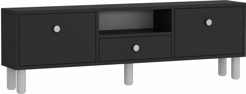 Komodë TV Skye Decor, anthracite, e bardhë, 1310-DROP-1 - 4