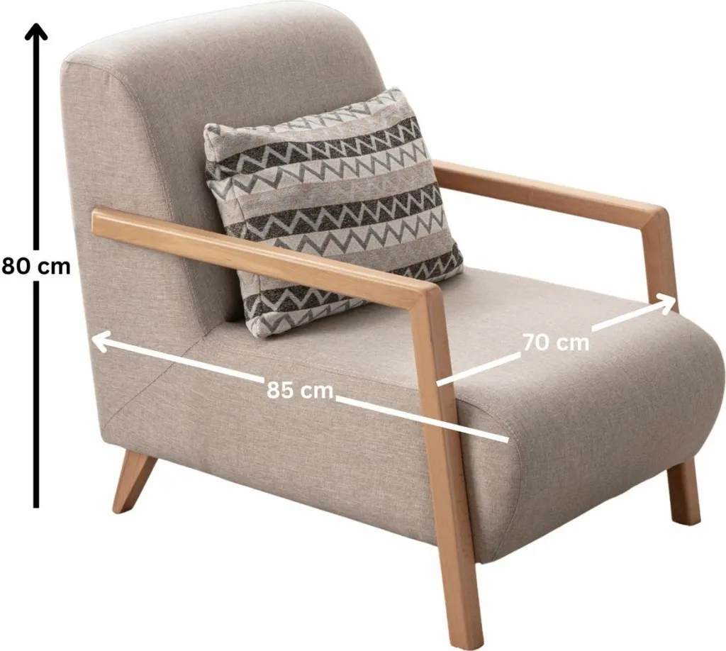 Karrige krahu, Atelier del Sofa, ngjyrë krem - 9