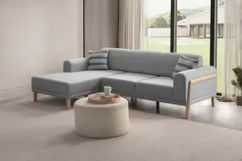 Këndare Atelier del Sofa, latte relax, kënd i majtë, ngjyrë gri