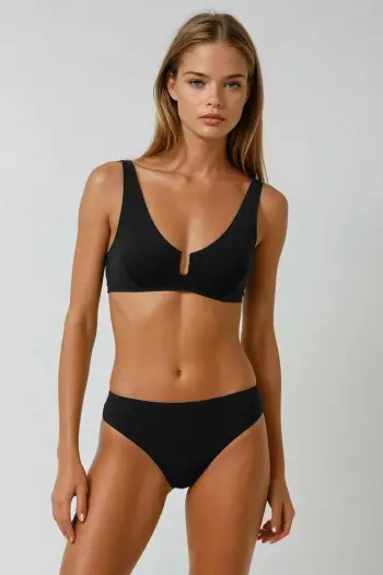 Set bikini (2 pjesë), Jumeon, e zezë