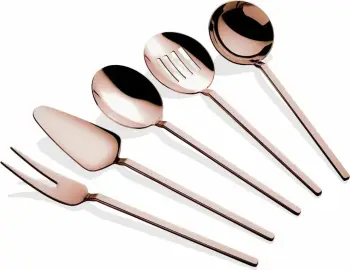 Set shërbimi (5 copë), Hermia Concept, Carre Titanium - Rose Gold