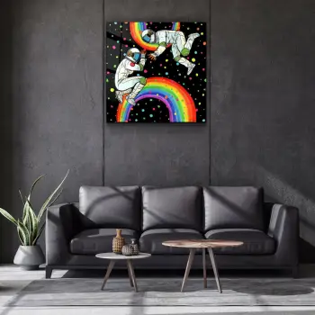 Pikturë dekorative prej xhami të temperuar, shumëngjyrëshe, Wallity, KRV-1006, 50x50cm