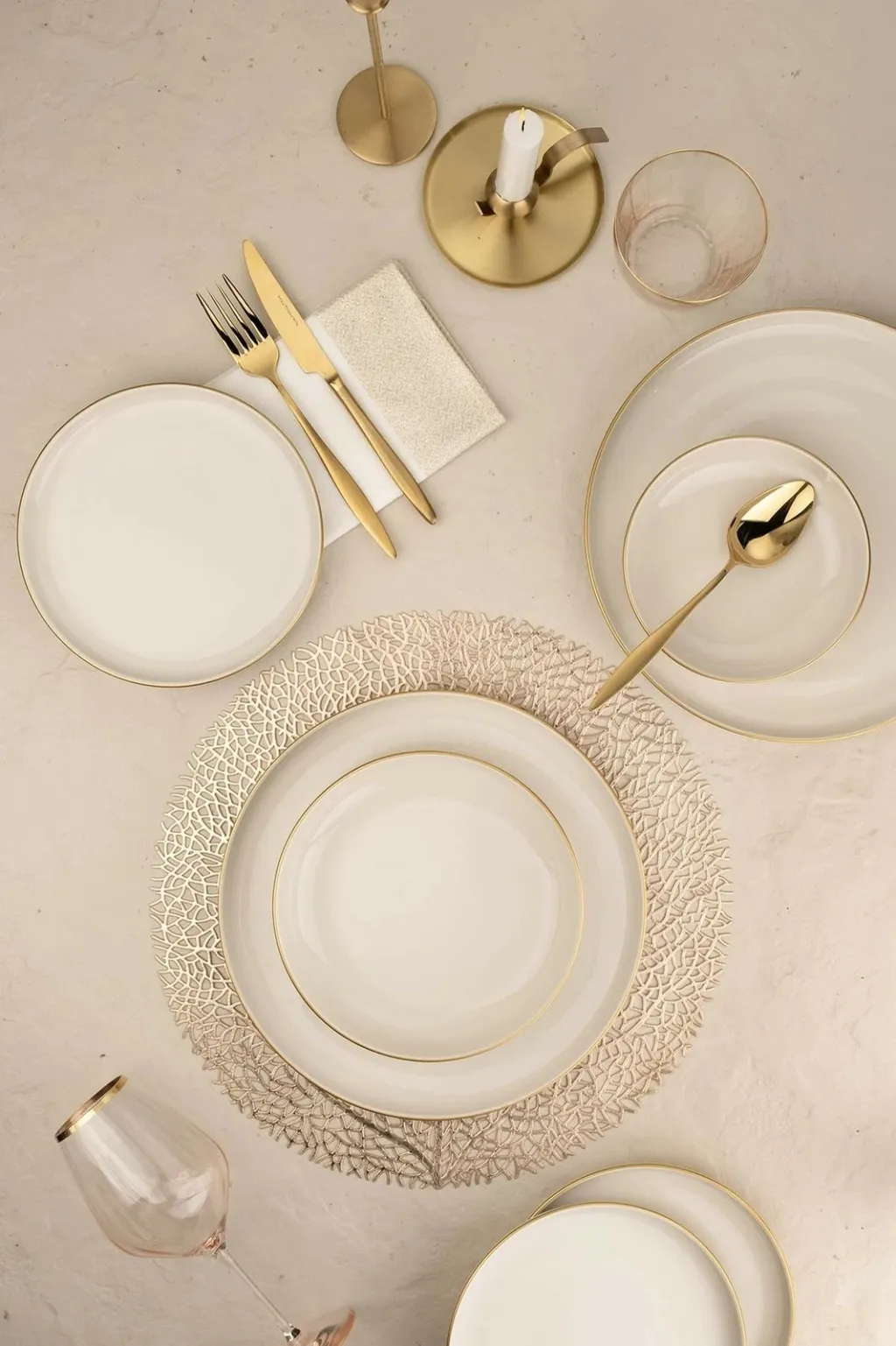 Set enësh për drekë (24 copë), Hermia Concept, MOD24Y2A45R520 - 1