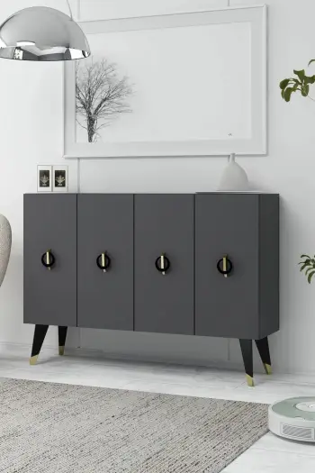Konsol Skye Decor, anthracite, e zezë, ari, 8183KM-32