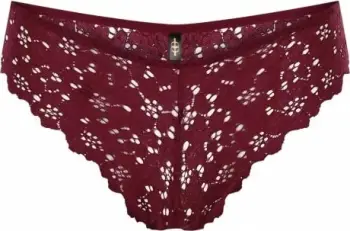 Tanga dantelle burgundy Jumeon, madhësia XL