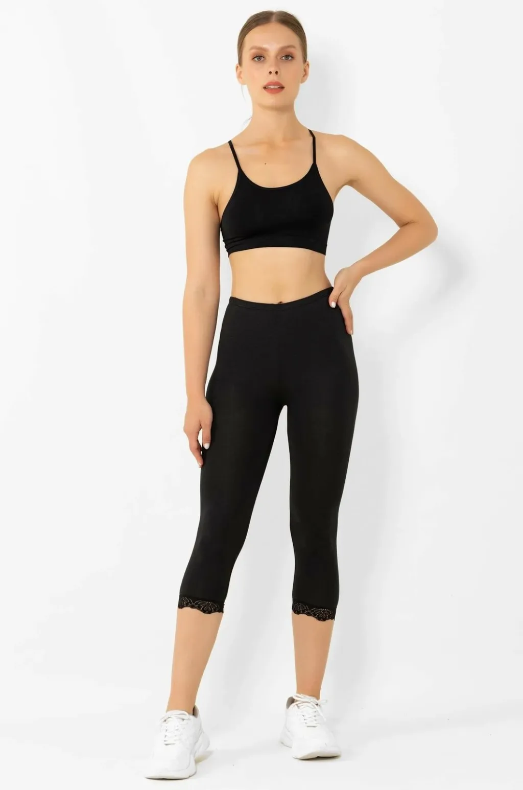 Legginsa të zinj Jumeon, 001-000142 - 1