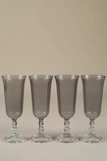 Set gotash prej qelqi (4 copë), Hermia Concept, Splendid 120, ngjyrë fume
