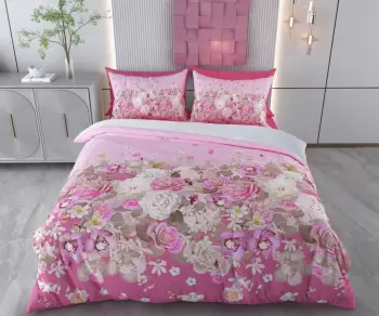 Set mbulesë për jorgan king Melinda, rozë, e bardhë, kafe, L'Essentiel Linge de Maison