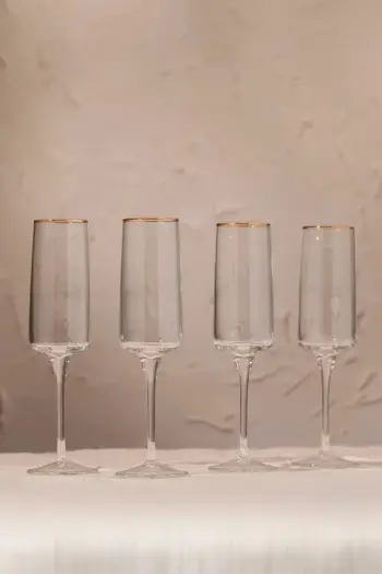 Set gotash (4 copë), Hermia Concept, Bliss 190, ngjyrë ari dhe transparente