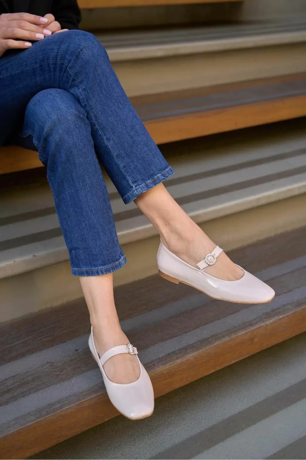 Balerina për gra Babette, krem, MK1340024YFT10-01 - 4