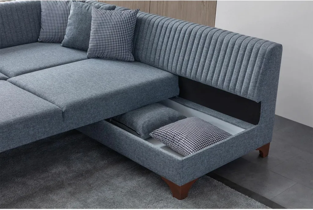 Kënd-sofë krevati, gri, West Right, Atelier del Sofa - 4