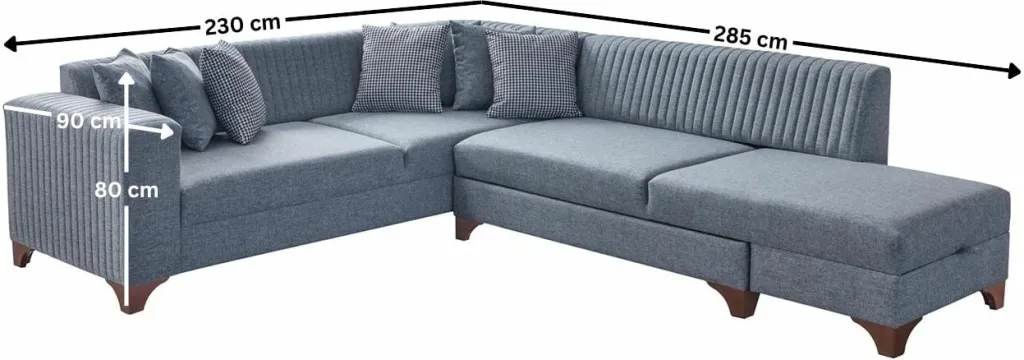 Kënd-sofë krevati, gri, West Right, Atelier del Sofa - 6