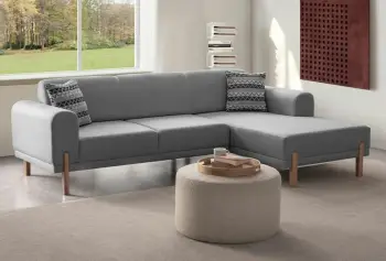 Kënd-sofë krevati, ngjyrë gri, Atelier del Sofa, Relax Djathtas