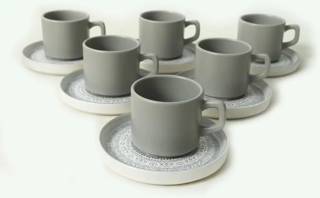 Set filxhanësh çaji (12 copë), Hermia Concept, gri - 2