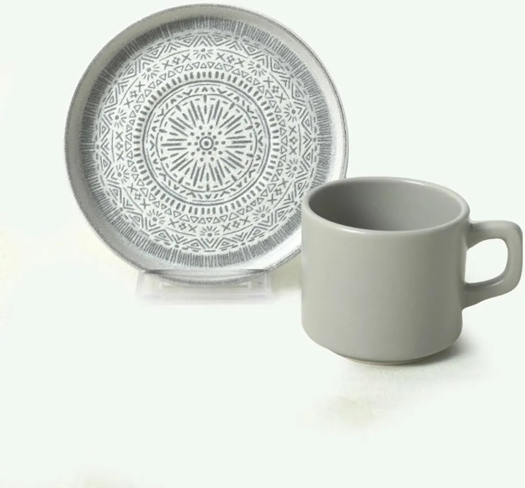 Set filxhanësh çaji (12 copë), Hermia Concept, gri - 4