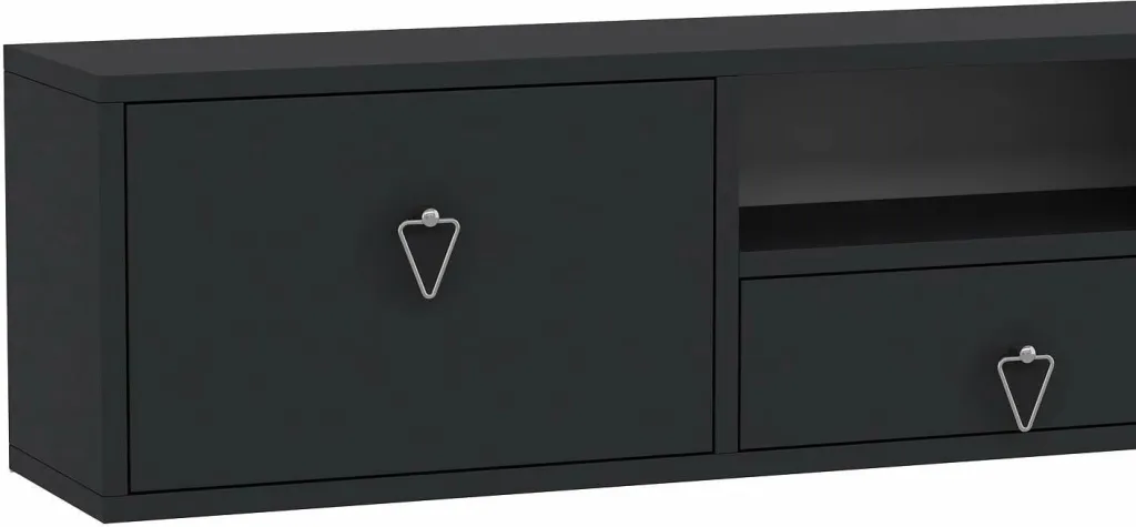 Komodë për TV Skye Decor, 1303-DROP-1, antracit, argjend - 5