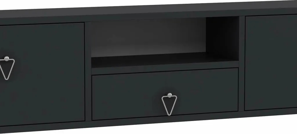 Komodë për TV Skye Decor, 1303-DROP-1, antracit, argjend - 6