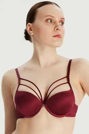 Bra Jumeon, ekstra push up, burgundy