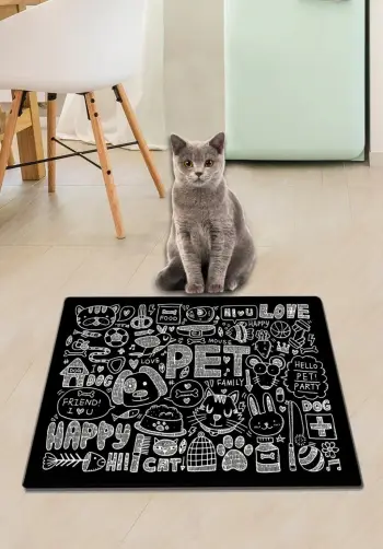 Tapet për rërë mace, Paws & Whiskers, Trois, shumëngjyrësh, 40x60cm