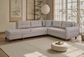 Këndare C-Loft, kënd i majtë, krem, Atelier del Sofa