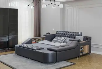 Krevat dopio, ngjyrë e zezë, Skye Decor Dorwell Smart